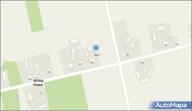 Wólka Łysowska, Wólka Łysowska, 58A, mapa Wólka Łysowska