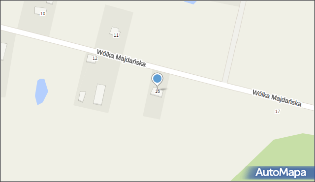 Wólka Majdańska, Wólka Majdańska, 16, mapa Wólka Majdańska
