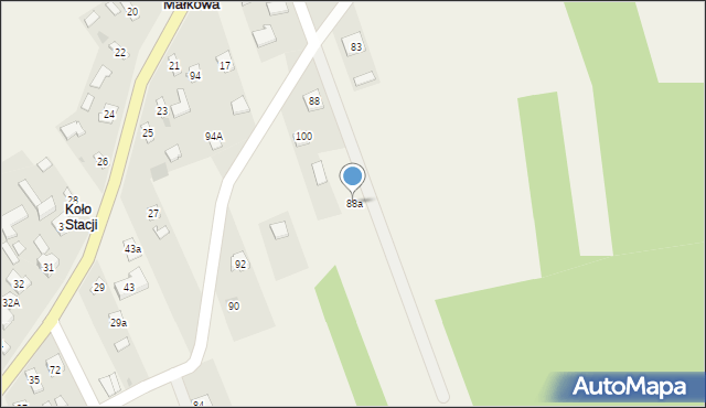 Wólka Małkowa, Wólka Małkowa, 88a, mapa Wólka Małkowa