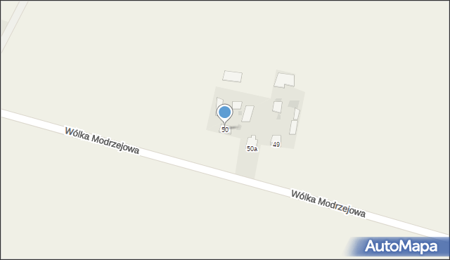 Wólka Modrzejowa, Wólka Modrzejowa, 50, mapa Wólka Modrzejowa