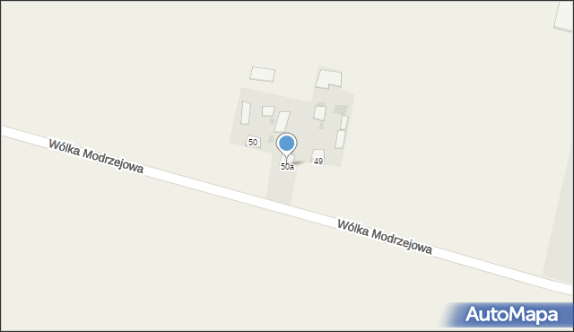 Wólka Modrzejowa, Wólka Modrzejowa, 50a, mapa Wólka Modrzejowa