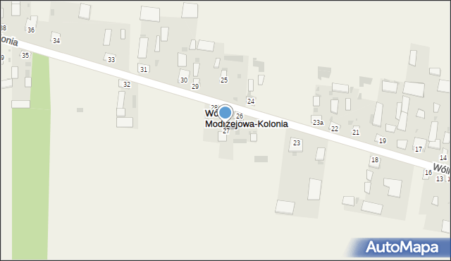 Wólka Modrzejowa-Kolonia, Wólka Modrzejowa-Kolonia, 27, mapa Wólka Modrzejowa-Kolonia