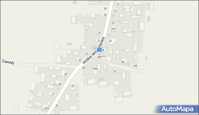 Wólka Modrzejowa-Kolonia, Wólka Modrzejowa-Kolonia, 65, mapa Wólka Modrzejowa-Kolonia