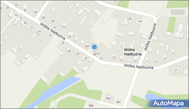 Wólka Nadbużna, Wólka Nadbużna, 14, mapa Wólka Nadbużna