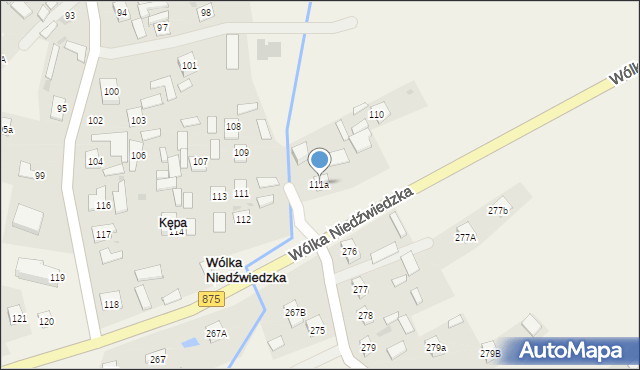 Wólka Niedźwiedzka, Wólka Niedźwiedzka, 111a, mapa Wólka Niedźwiedzka