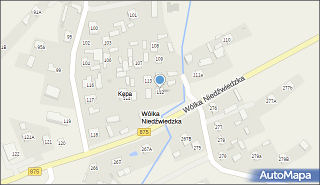 Wólka Niedźwiedzka, Wólka Niedźwiedzka, 112, mapa Wólka Niedźwiedzka