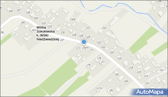 Wólka Niedźwiedzka, Wólka Niedźwiedzka, 172, mapa Wólka Niedźwiedzka