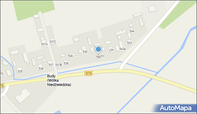 Wólka Niedźwiedzka, Wólka Niedźwiedzka, 541, mapa Wólka Niedźwiedzka