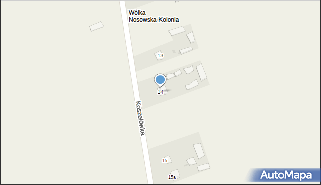 Wólka Nosowska, Wólka Nosowska, 14, mapa Wólka Nosowska