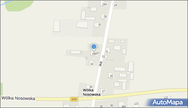 Wólka Nosowska, Wólka Nosowska, 33A, mapa Wólka Nosowska