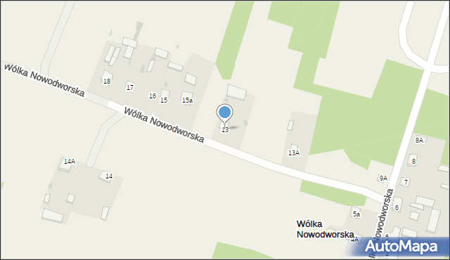 Wólka Nowodworska, Wólka Nowodworska, 13, mapa Wólka Nowodworska