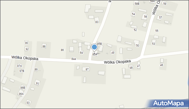 Wólka Okopska, Wólka Okopska, 85A, mapa Wólka Okopska