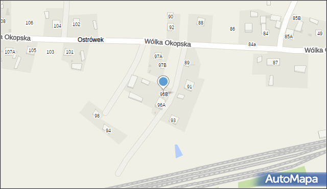 Wólka Okopska, Wólka Okopska, 96B, mapa Wólka Okopska