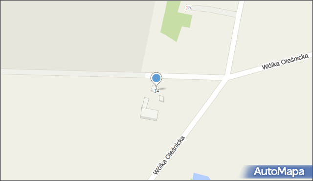 Wólka Oleśnicka, Wólka Oleśnicka, 14, mapa Wólka Oleśnicka