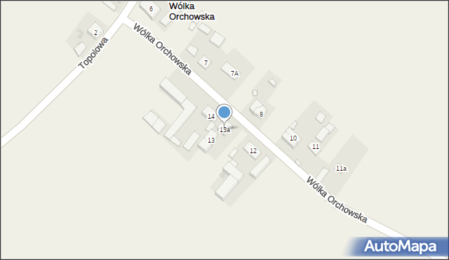 Wólka Orchowska, Wólka Orchowska, 13a, mapa Wólka Orchowska