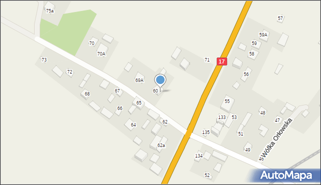 Wólka Orłowska, Wólka Orłowska, 60a, mapa Wólka Orłowska