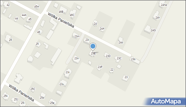 Wólka Panieńska, Wólka Panieńska, 23E, mapa Wólka Panieńska