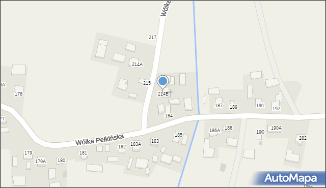 Wólka Pełkińska, Wólka Pełkińska, 214B, mapa Wólka Pełkińska