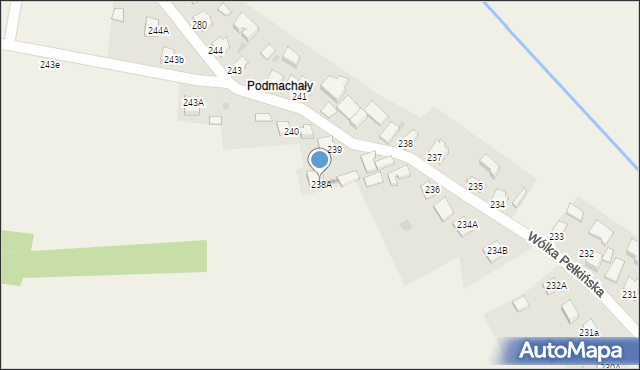 Wólka Pełkińska, Wólka Pełkińska, 238A, mapa Wólka Pełkińska