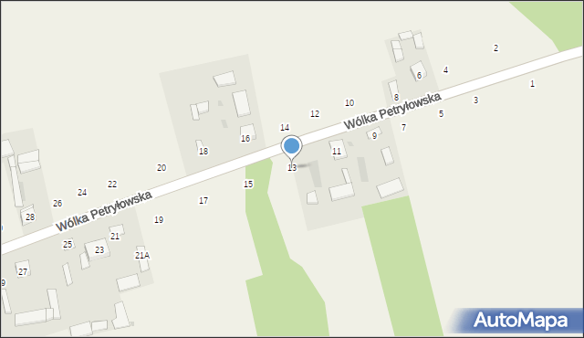 Wólka Petryłowska, Wólka Petryłowska, 13, mapa Wólka Petryłowska