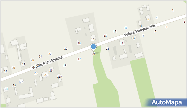 Wólka Petryłowska, Wólka Petryłowska, 15, mapa Wólka Petryłowska