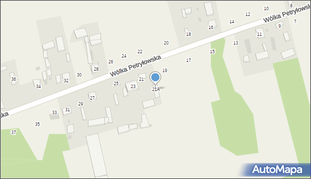 Wólka Petryłowska, Wólka Petryłowska, 21A, mapa Wólka Petryłowska