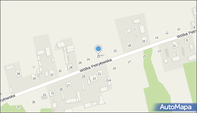 Wólka Petryłowska, Wólka Petryłowska, 22, mapa Wólka Petryłowska