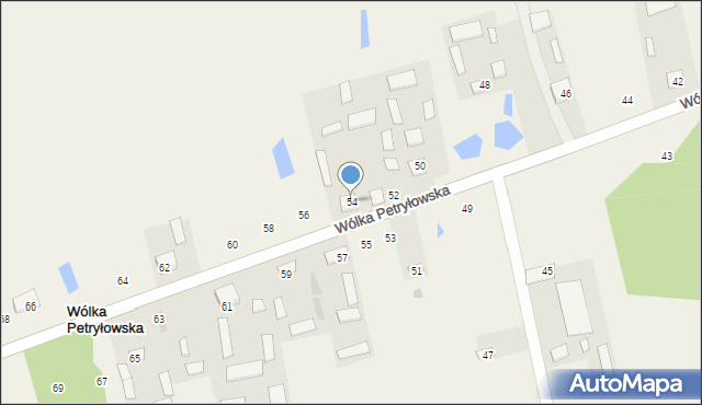 Wólka Petryłowska, Wólka Petryłowska, 54, mapa Wólka Petryłowska