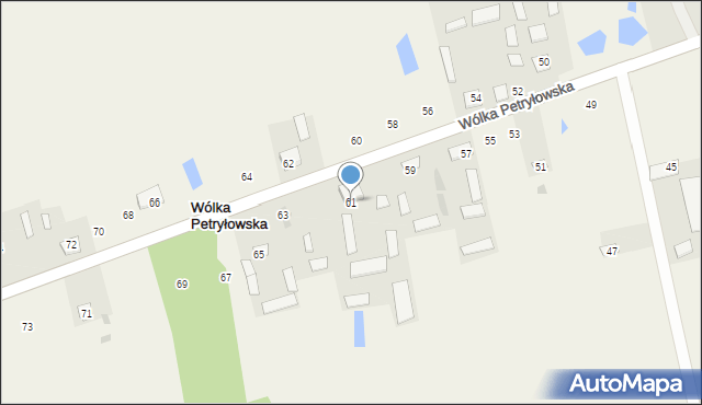 Wólka Petryłowska, Wólka Petryłowska, 61, mapa Wólka Petryłowska
