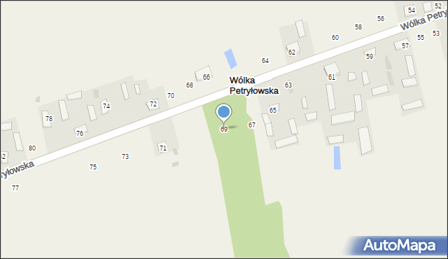 Wólka Petryłowska, Wólka Petryłowska, 69, mapa Wólka Petryłowska