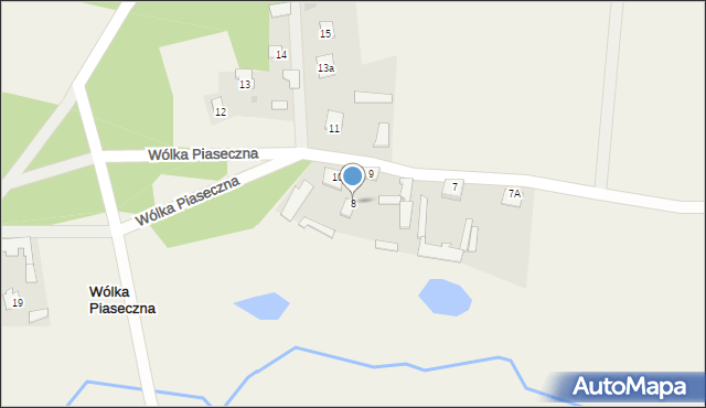 Wólka Piaseczna, Wólka Piaseczna, 8, mapa Wólka Piaseczna