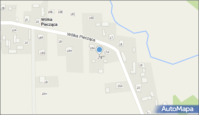 Wólka Piecząca, Wólka Piecząca, 17B, mapa Wólka Piecząca