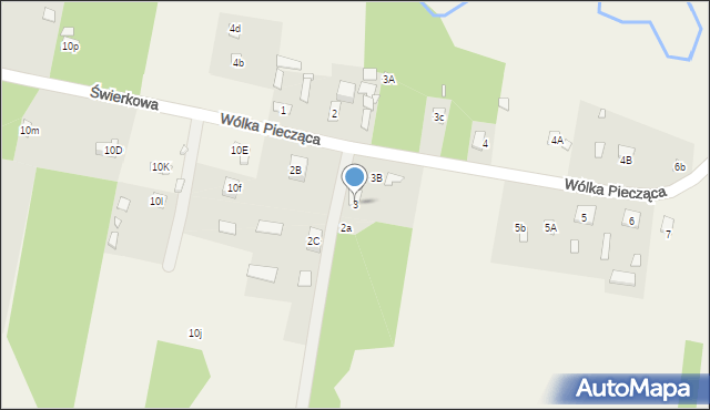 Wólka Piecząca, Wólka Piecząca, 3, mapa Wólka Piecząca