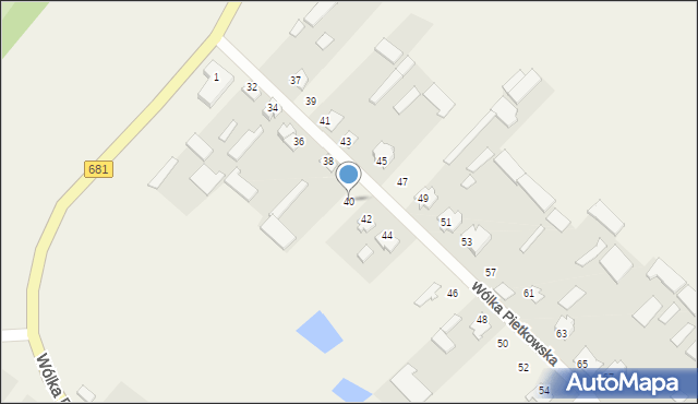 Wólka Pietkowska, Wólka Pietkowska, 40, mapa Wólka Pietkowska