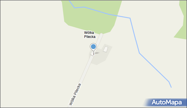 Wólka Pilecka, Wólka Pilecka, 1, mapa Wólka Pilecka