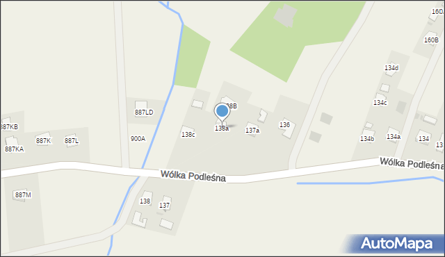 Wólka Podleśna, Wólka Podleśna, 138a, mapa Wólka Podleśna