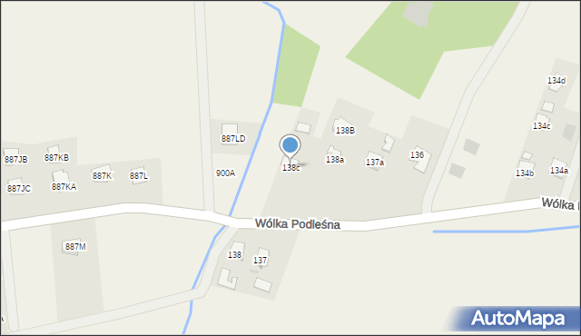 Wólka Podleśna, Wólka Podleśna, 138c, mapa Wólka Podleśna