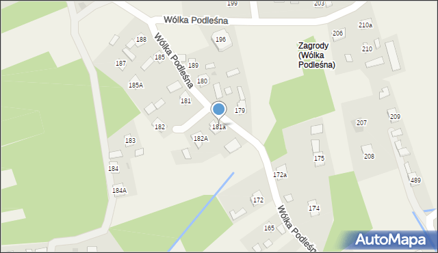 Wólka Podleśna, Wólka Podleśna, 181a, mapa Wólka Podleśna