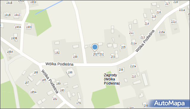 Wólka Podleśna, Wólka Podleśna, 201, mapa Wólka Podleśna