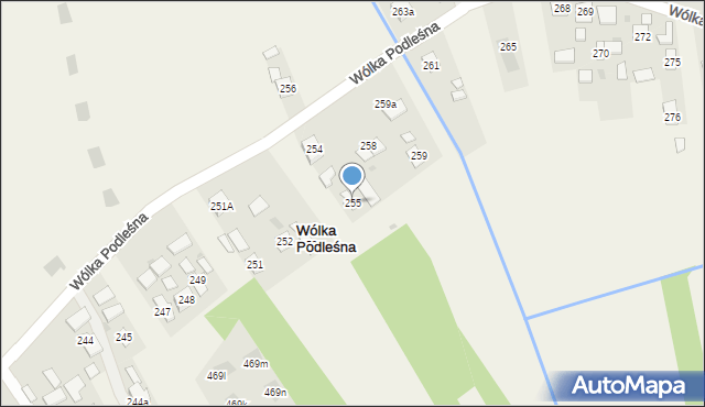 Wólka Podleśna, Wólka Podleśna, 255, mapa Wólka Podleśna