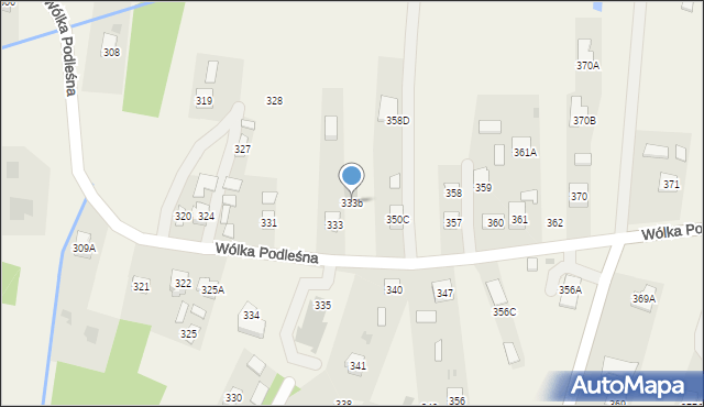 Wólka Podleśna, Wólka Podleśna, 333b, mapa Wólka Podleśna