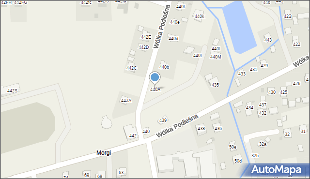 Wólka Podleśna, Wólka Podleśna, 440A, mapa Wólka Podleśna