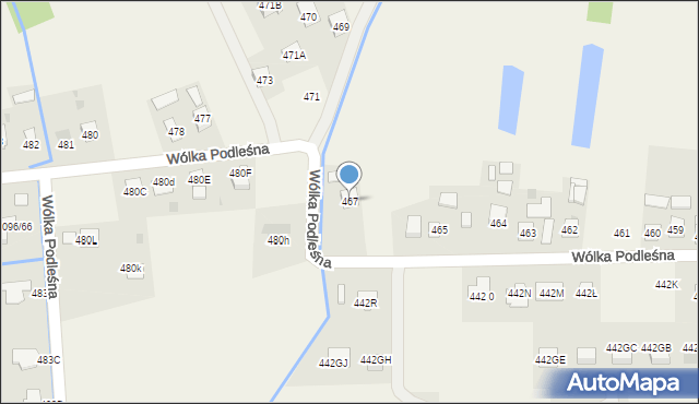 Wólka Podleśna, Wólka Podleśna, 467, mapa Wólka Podleśna