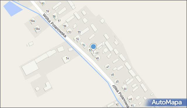 Wólka Polanowska, Wólka Polanowska, 49, mapa Wólka Polanowska