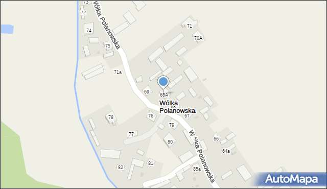 Wólka Polanowska, Wólka Polanowska, 68A, mapa Wólka Polanowska
