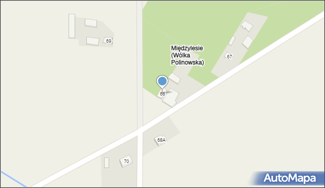 Wólka Polinowska, Wólka Polinowska, 68, mapa Wólka Polinowska