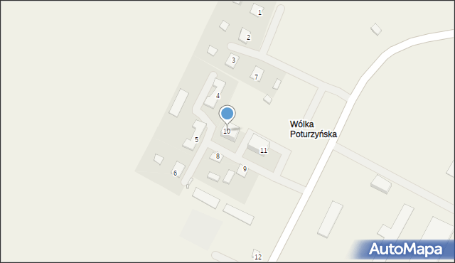 Wólka Poturzyńska, Wólka Poturzyńska, 10, mapa Wólka Poturzyńska