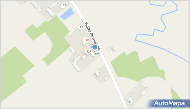 Wólka Poznańska, Wólka Poznańska, 10, mapa Wólka Poznańska