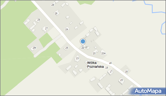 Wólka Poznańska, Wólka Poznańska, 22, mapa Wólka Poznańska