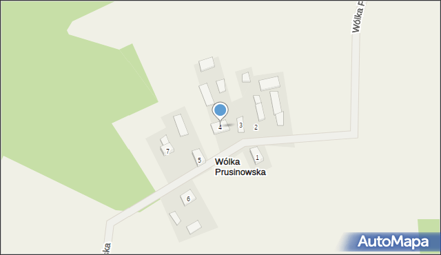 Wólka Prusinowska, Wólka Prusinowska, 4, mapa Wólka Prusinowska